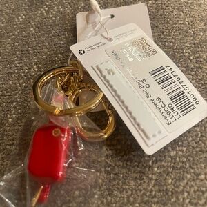 Lululemon red belt bag keychain new